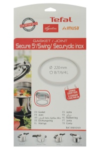 Tefal X90101 Garnitura pentru oala sub presiune Secure 5 22 cm silicon alb - Img 5