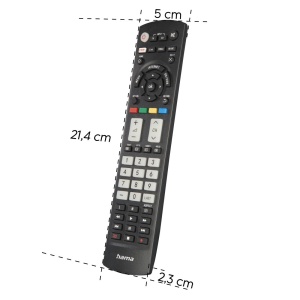 Telecomanda universala Hama pentru televizoare Panasonic (infrarosu, invatare, butoane iluminate, buton inteligent, functie Easy Mode, butoane principale ergonomice, raza de actiune de 10 m) negru - Img 6