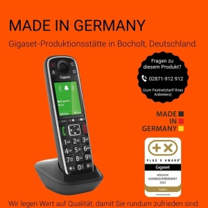 Telefon DECT Gigaset E720, negru, cu functie de anuntare a numelui si numarului - Img 5