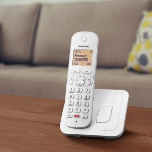 Telefon fara fir Panasonic KX-TGC250SPW Alb ecran usor de citit functie de blocare apeluri - Img 2