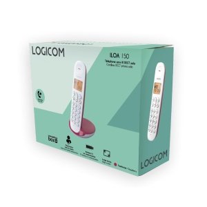 Telefon fix DECT Logicom ILOA 150, 4 linii, Freisprech, Culoare zmeura - Img 7