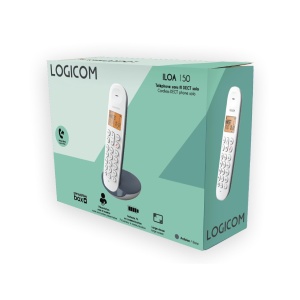 Telefon fix fara fir Logicom ILOA 150, display 4 linii, autonomie 7h, culoare gri - Img 7