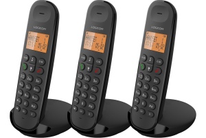 Telefon fix fara fir Logicom Iloa 350 Trio - 3 mobilteile, freisprech, negru