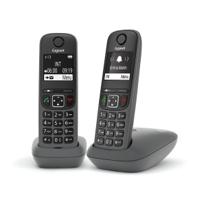 Telefon fix Gigaset A695 Duo, 2 mobilteile, display mare, antracit