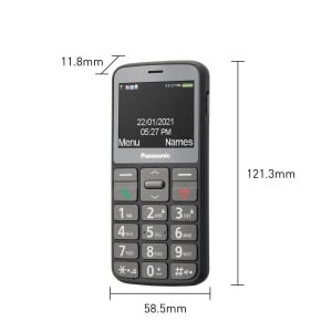 Telefon mobil Panasonic KX-TU160EXB Essentials pentru seniori, buton de urgenta SOS, butoane separate mari, afisaj mare cu fonturi si numere, negru - Img 2