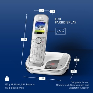 Telefon Panasonic KX-TGJ320GW Negru cu Anrufbeantworter si Display Color - Img 6