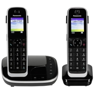 Telefon Panasonic KX-TGJ322GB DUO Negru cu Anrufbeantworter si Functie Babyphone