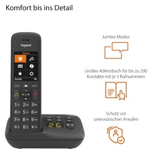 Telefon wireless Gigaset C575A Duo cu robot telefonic display color mare functie blocare apeluri negru - Img 4