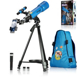 Telescop pentru copii Bresser Junior 70400, cu rucsac, accesoriu smartphone, observatii astrale