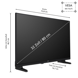 Televizor inteligent JVC Fernseher 32 Zoll alimentat de TiVo (HD-Ready, HDR, Triple-Tuner, 6 Monate HD+ inkl.) LT-32VH5355 - Img 3