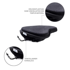 TEMPUR Fahrradsattelkissen M Memory Foam Negru Confort si Suport Individual - Img 2
