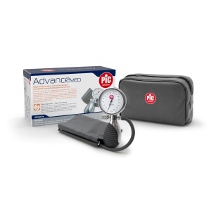 Tensiometru manual Pic Solution AdvanceMED manometru 65 mm ergonomic gri-argintiu