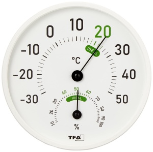 Termohigrometru Analog TFA Dostmann 45204502 InteriorExterior Zone de Confort Colorate Alb - Img 3