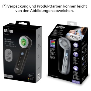 Termometru Braun Sensian 7 BNT400 3-in-1 ContactContactless Tehnologie Age Precision Display Colorat - Img 8