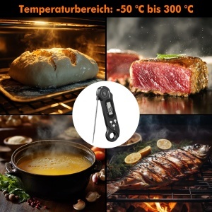Termometru de carne GRIFEMA GA2801, precizie 1C, masurare 3 secunde, negru - Img 6