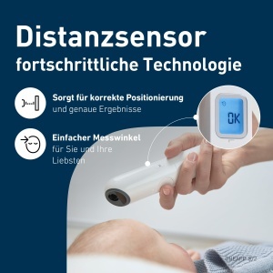 Termometru digital OMRON Gentle Temp 730 contactless pentru frunte cu senzor de distanta si memorie - Img 3