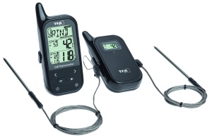Termometru digital pentru gratar TFA Dostmann Twin 14.1511, 2 sonde, negru