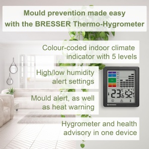 Termometru Hygrometru Bresser cu Alarma Schimbare Climatica, Masurare Temperatura si Umiditate - Img 3