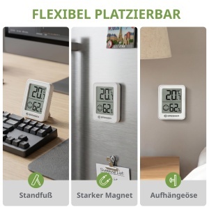 Termometru si Higrometru Digital Bresser ClimaTemp, Compact, cu Indicator de Comfort - Img 4