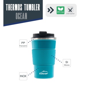 Termos Lacor Ocean 63135, 500 ml, inox dublu perete, albastru - Img 5