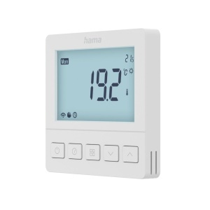 Termostat de perete Hama pentru incalzire in pardoseala, programabil, alb