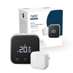 Termostat inteligent cu fir tado X pentru profesionisti, instalare rapida, control prin aplicatie