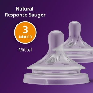 Tetina Philips Avent SCY96302 Natural Response BPA-Free Anti-colici Set 2 bucati Flux 3 1 luni - Img 7