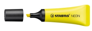 Textmarker STABILO Neon, galben, design minimalist, 2 si 5 mm - Img 3