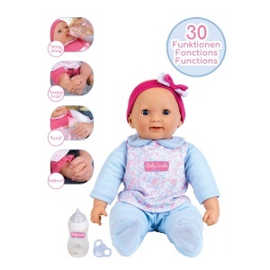 Theo Klein 1717 Baby Coralie Papusa interactiva Cu 30 de functii realiste biberoane si suzete Jucarii pentru copii de la 2 ani - Img 2