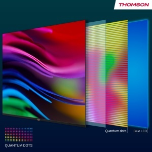Thomson 43 inch (109cm) QLED Central Stand Google Smart TV, Wi-Fi, Dolby Audio, Bluetooth 5.1, Tuner triplu (cablu/satelit/antena), HDMI, CI+, Panou A+ - 43QG5C14 - Img 11