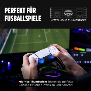 Thumbsticks KontrolFreek Precision Football Danny Aarons Edition PS4PS5, AlbastruRoz - Img 5