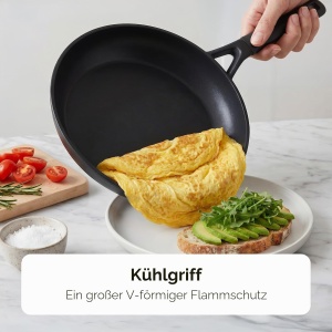 Tigaie antiaderenta Kitchenaid Classic 28 cm - Aluminiu, Ergonomica, Inductie - Img 7