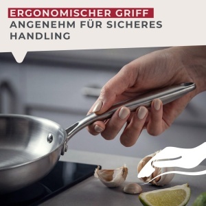 Tigaie Fackelmann VITA3 20 cm, inox, cu maner ergonomic, pentru toate tipurile de plite - Img 7
