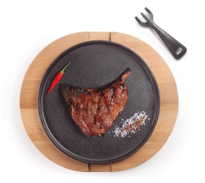 Tigaie fonta IBILI 627030 cu suport din lemn 30 cm antiaderenta - Img 4