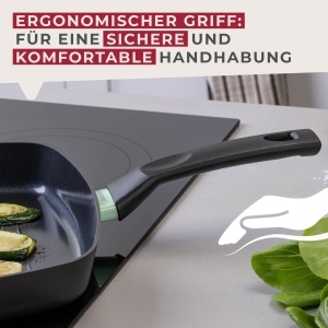 Tigaie grill Fackelmann Brandao 26 cm aluminiu reciclat strat ceramic fara PFAS compatibila inductie - Img 6