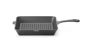 Tigaie grill Hendi Gusseisen 250x250 mm fonta antiaderenta compatibila cu plite pe gaz si inductie - Img 3