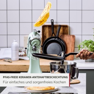 Tigaie pentru clatite KitchenAid Classic, 24 cm, neagra, antiaderenta - Img 2