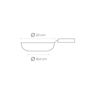 Tigaie pentru omleta IBILI Indubasic 20 cm, aluminiu, neagra, antiaderenta - Img 2
