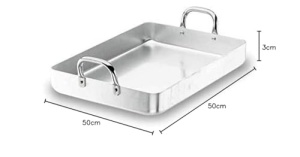 Tigaie profesionala Lacor 20550F 50 cm cu manere fixe fabricata in Europa - Img 2