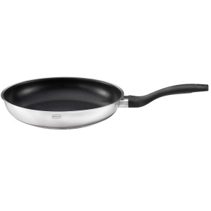 Tigaie ROSLE Basic Line, 28 cm, inox, antiaderenta, pentru toate tipurile de plite