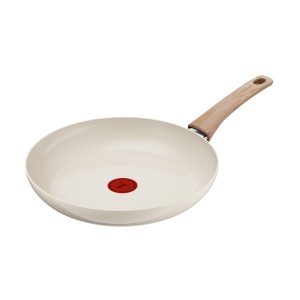 Tigaie Tefal Reflect On 28 cm, ceramic antiaderenta, aluminiu reciclat, crema
