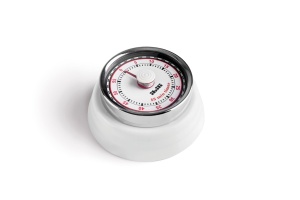 Timer mecanic retro IBILI, 7,5 cm, metal emailat, diverse culori - Img 2