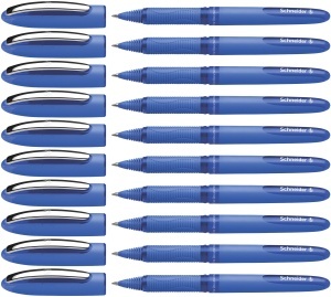 Tintenroller Schneider One Hybrid C, 3 mm, culoare albastra, 10 bucati