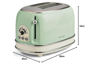 Toaster Ariete Vintage 155, 2 feliute, 810W, Verde - Img 13