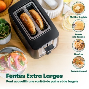 Toaster Bella 2 Scheiben Negru si Inox Sloturi Extra Largi Functie Automata de Oprire - Img 3
