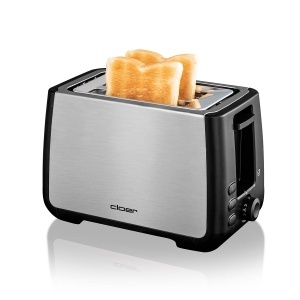 Toaster Cloer 3569 Negru 1000W Functie Check si Design din Inox