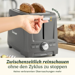 Toaster Cuisinart Core Collection 2 felii, sloturi mari, functie bagel, design compact - Img 5