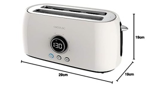Toaster digital Cecotec ClassicToast 15000, 1500 W, 4 felii, 2 sloturi extra-largi, bej - Img 7