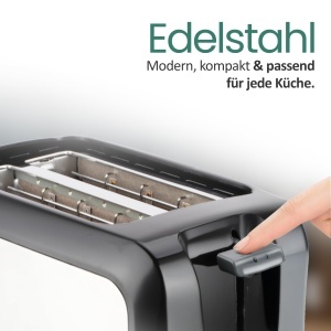 Toaster Emerio TO-123924, 750W, 2 fante extra late, negru - Img 7