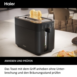 Toaster Haier I-Master HTO5A3, 2 felii, 1150W, extra adancime, 7 niveluri rumenire - Img 5